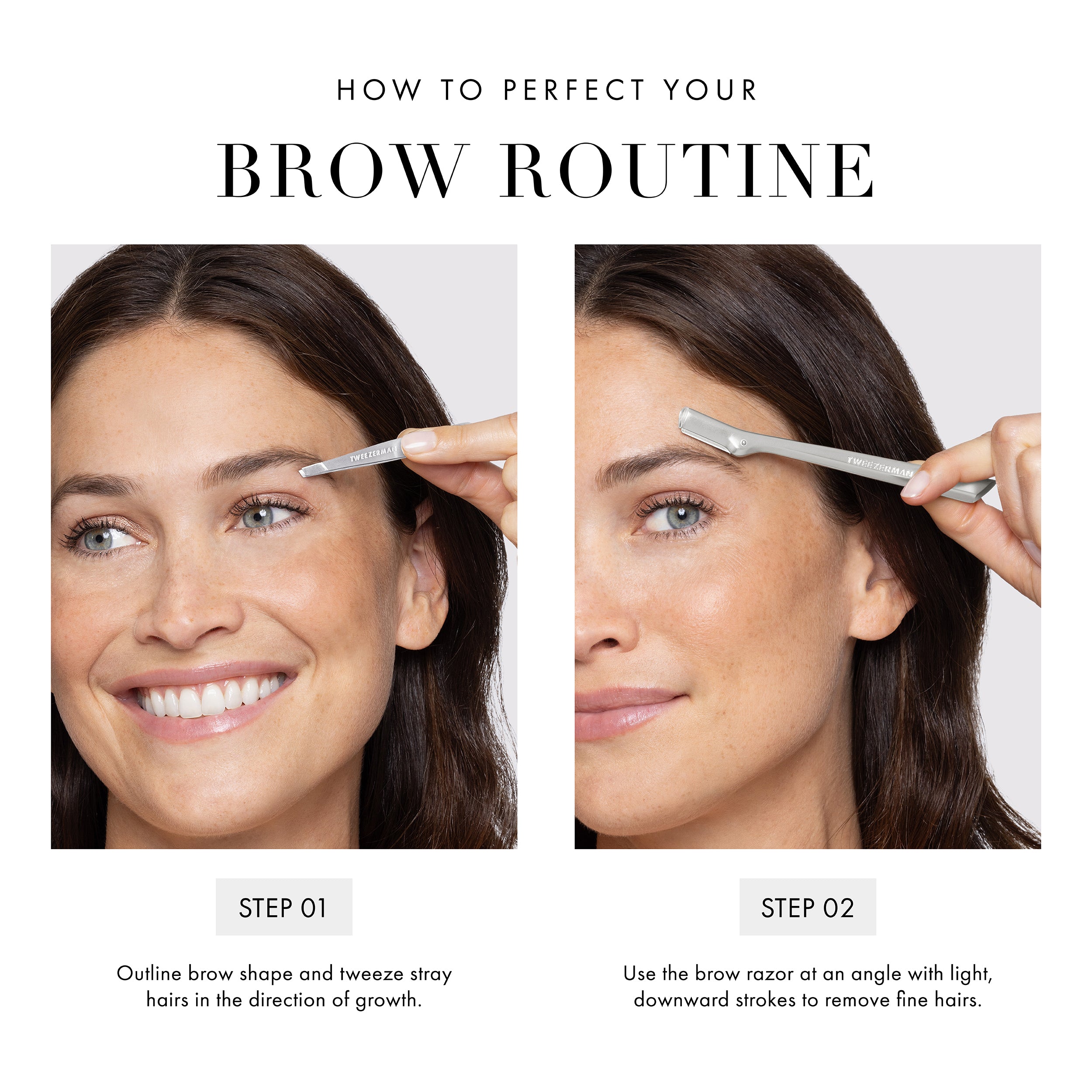 Tweezerman Brow Razor + Mini Tweezer Set