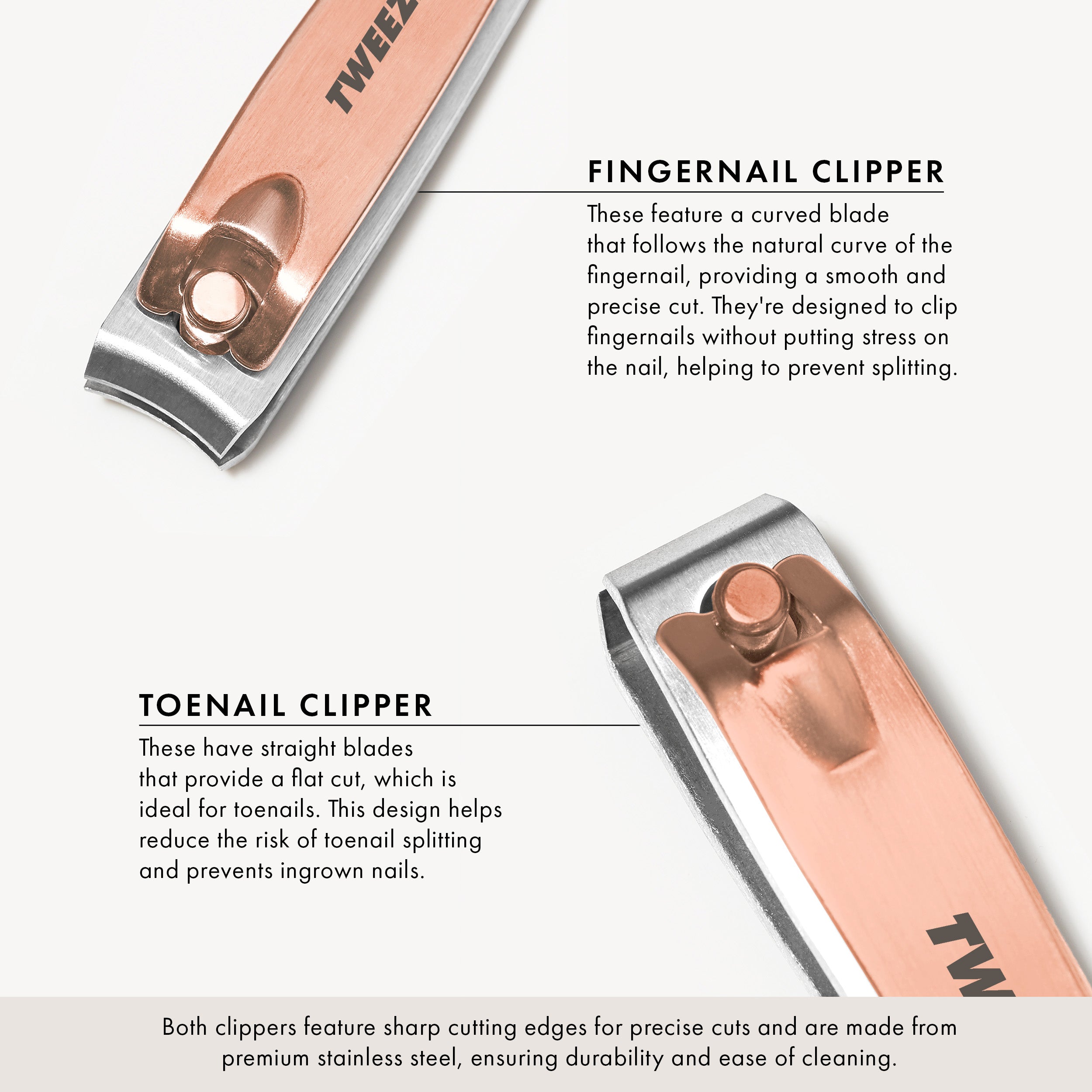 Tweezerman Combo Clipper Set Rose Gold
