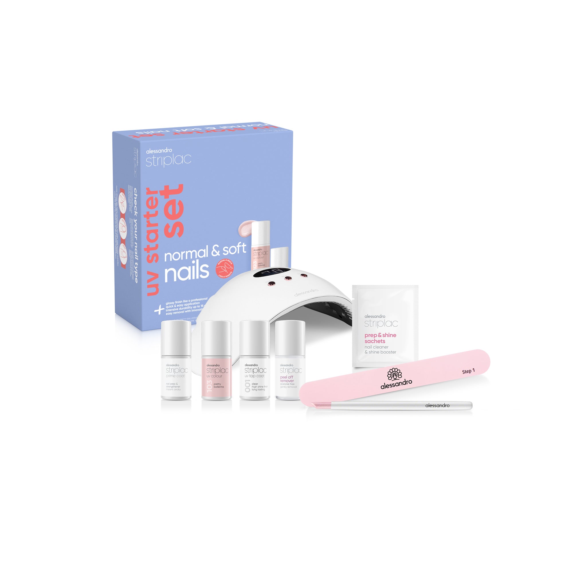 Alessandro Striplac UV Starter Set Normal & Soft Nails
