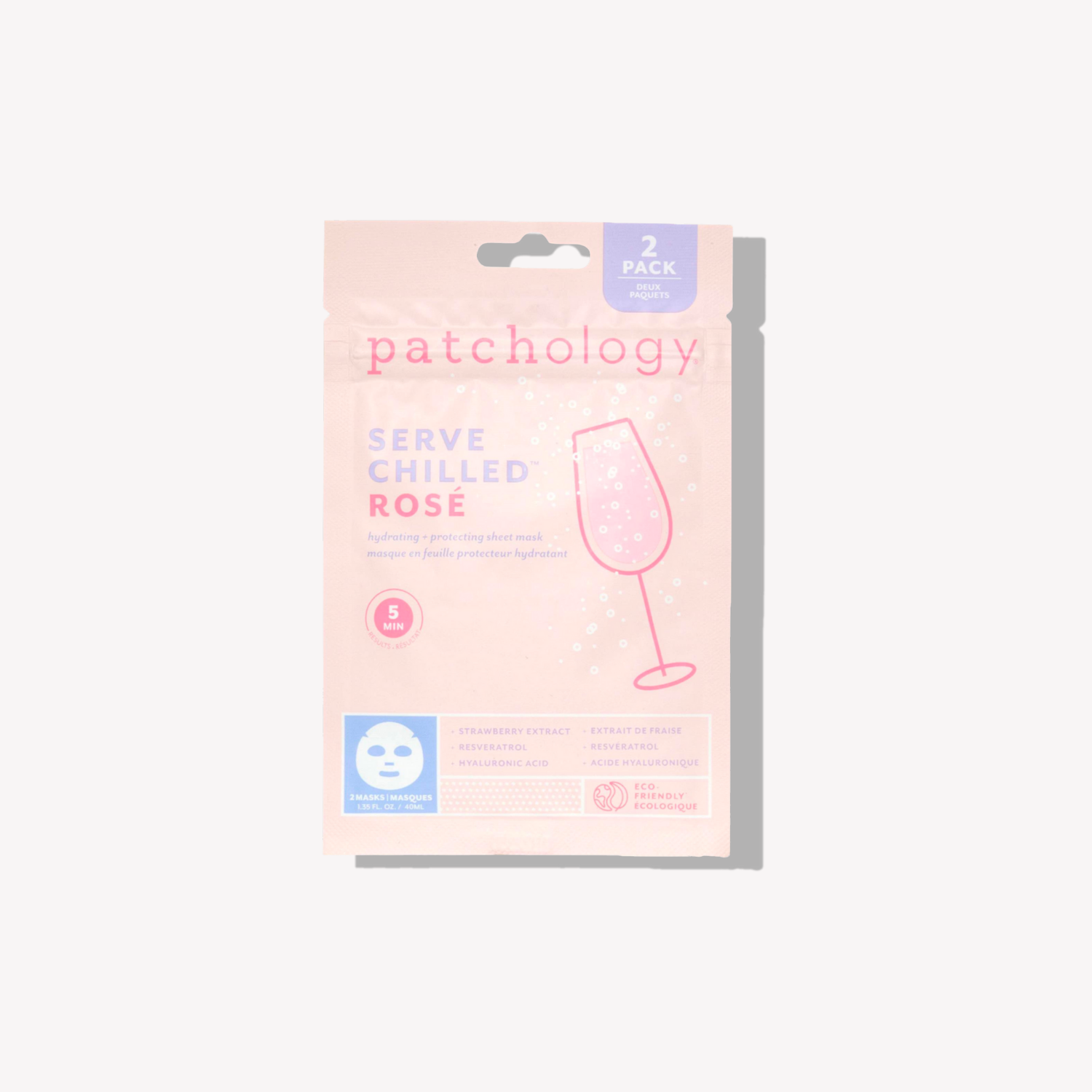 Patchology Serve Chilled Rose 2 Pack Sheet Mask Duo