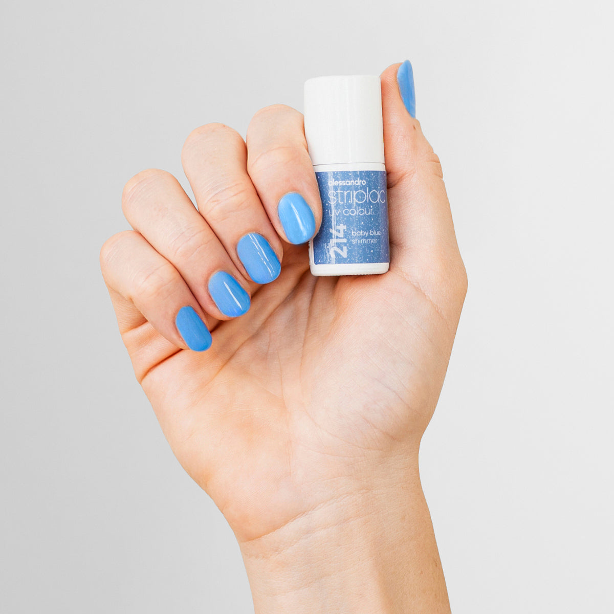 Alessandro Striplac UV Colour 214, Baby Blue Shimmer