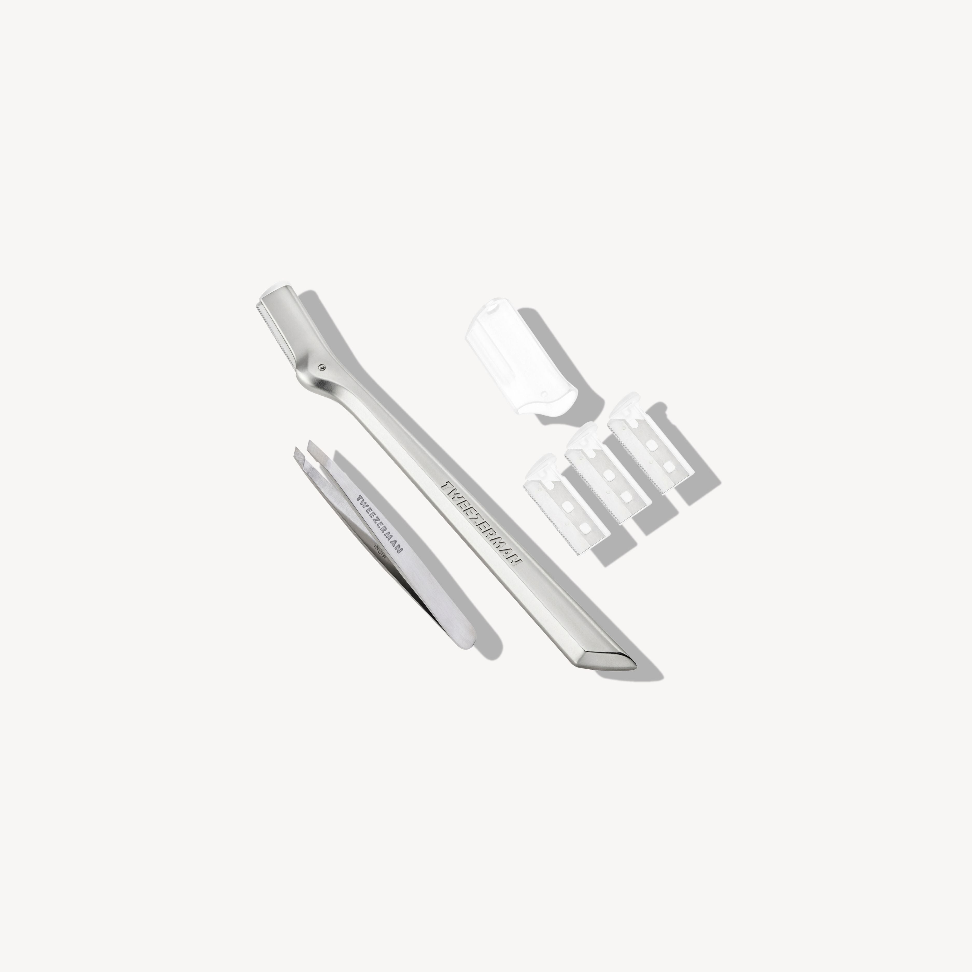 Tweezerman Brow Razor + Mini Tweezer Set