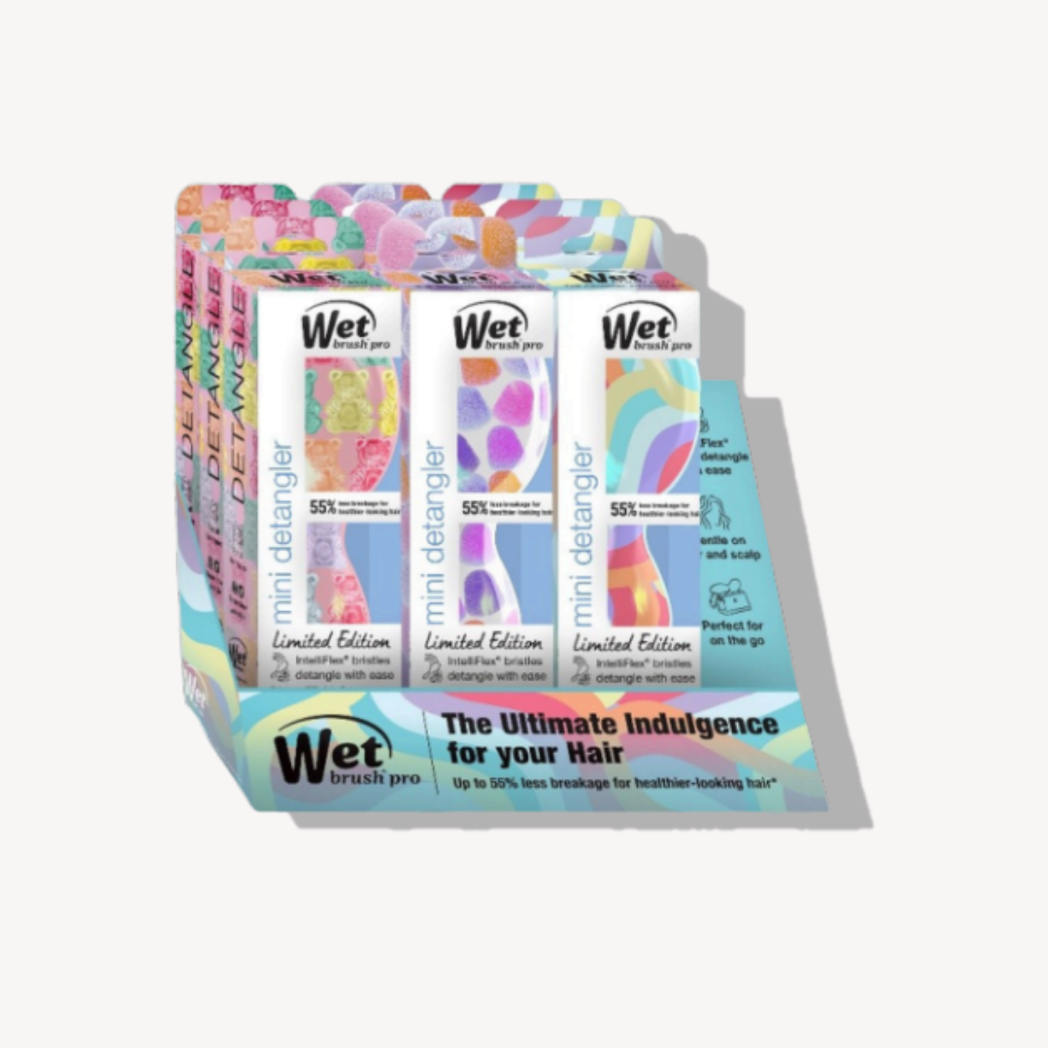 Wetbrush DISPLAY RETAIL Mini Detangler Sugar Rush (9 st)